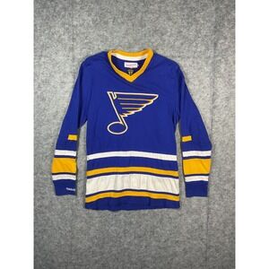 Mitchell Ness St Louis Blues Hockey Jersey Vintage Blue Men Medium